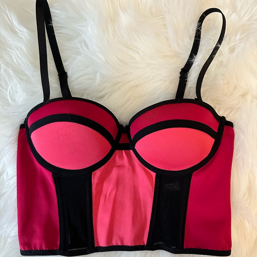 Bebe Corset Top with Mesh back